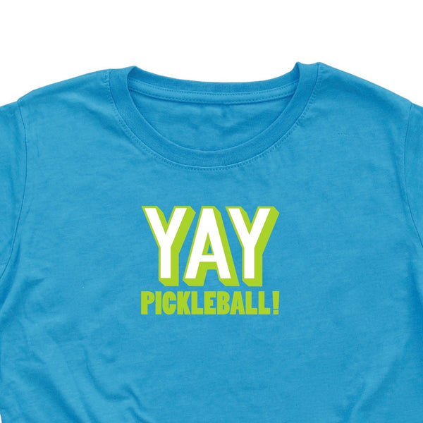 YAY Pickleball! Ladies Pickleball T-Shirt - Vintage Casual Cotton Blend