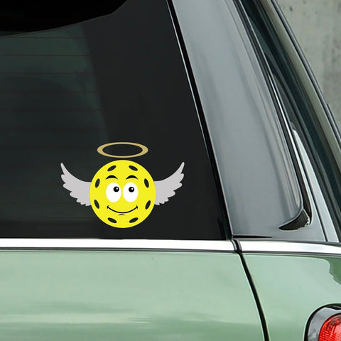 Pickleball Angel Decal - Vinyl Decal - Bumper Sticker - Computer Sticker - Pickleball Gifts