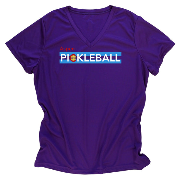 Aspen Colorado Flag Pickleball Ladies Performance T-Shirt