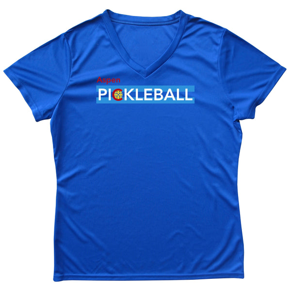 Aspen Colorado Flag Pickleball Ladies Performance T-Shirt