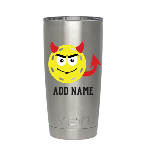 Pickleball Devil Decal - Vinyl Decal - Bumper Sticker - Computer Sticker - Pickleball Gifts