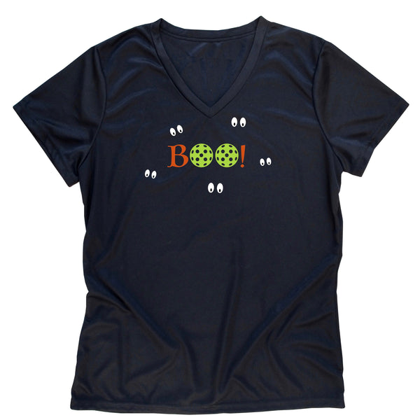 Boo! Pickleball Halloween Ladies T-Shirt - Performance Dri-Fit