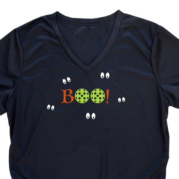 Boo! Pickleball Halloween Ladies T-Shirt - Performance Dri-Fit