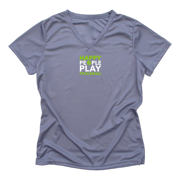 Happy People Play Pickleball Ladies T-Shirt - Performance Dri-Fit