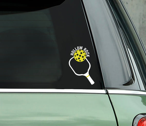 Hollow Rock Pickleball Paddle Decal - Bumper Sticker - Water Bottle Decal