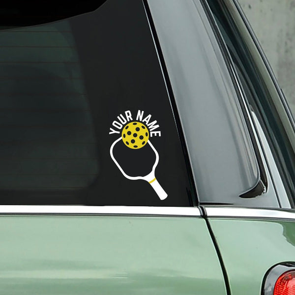 Personalized Pickleball Paddle Decal - Bumper Sticker -