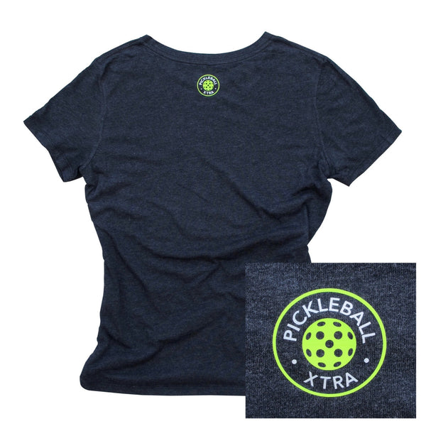 Happy People Play Pickleball Ladies T-Shirt - Vintage Casual Cotton Blend