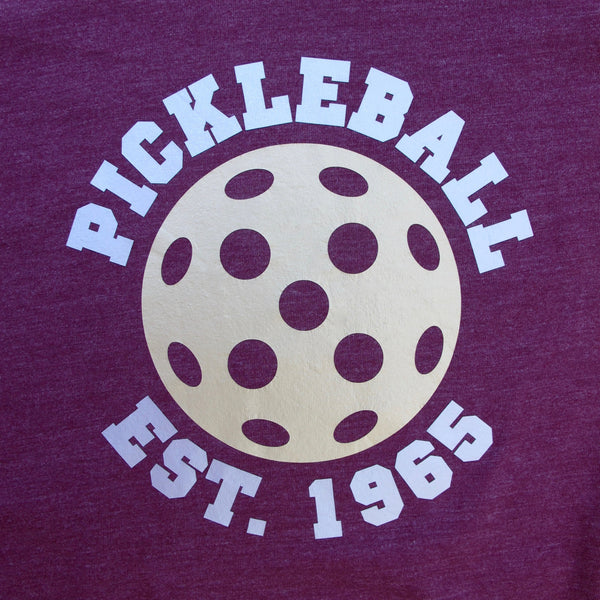 Retro Women's Pickleball T-Shirt - Pickleball Est. 1965 - Vintage Casual Cotton Blend