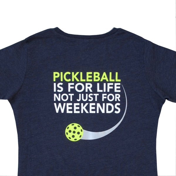 Pickleball is for Life not just for Weekends Women's T-Shirt - Vintage Casual Cotton Blend