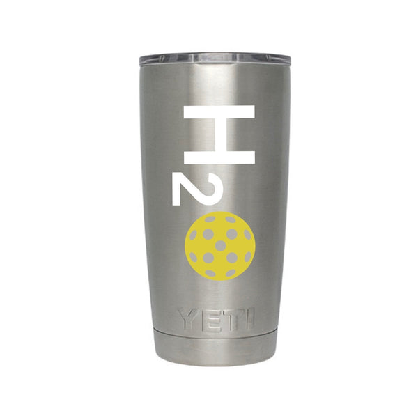 H2O Pickleball Decal for your Yeti/Camelbak Water Bottle - Water Bottle Pickleball Decal
