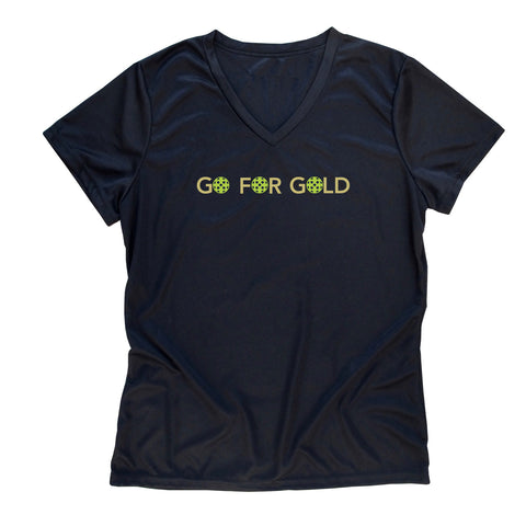 Go For Gold Ladies Pickleball T-Shirt - Performance Dri-Fit