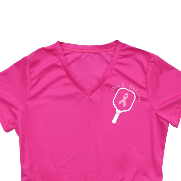 Dink for Pink Pickleball Ladies T-Shirt - Charity Breast Cancer T-shirt