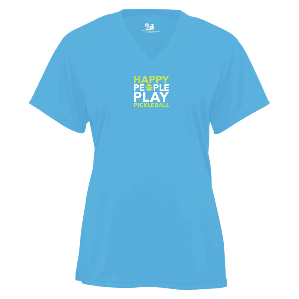 Lavallette Pickleball Ladies Performance T-Shirt - Happy People Play Pickleball