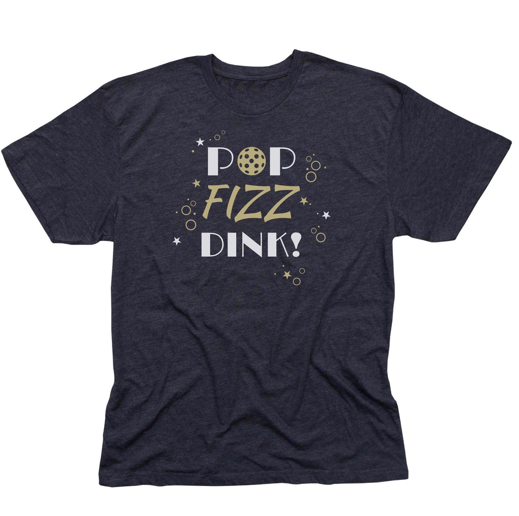 POP Fizz Dink! Men's Pickleball Celebration T-Shirt - Vintage Casual Cotton Blend