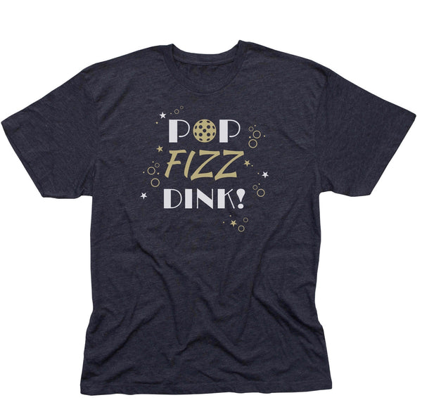 POP Fizz Dink! Men's Pickleball Celebration T-Shirt - Vintage Casual Cotton Blend