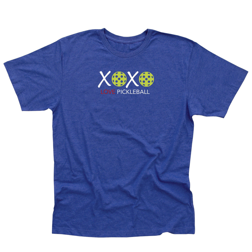Valentine XOXO LOVE Pickleball Men's T-Shirt - Vintage Casual Cotton Blend