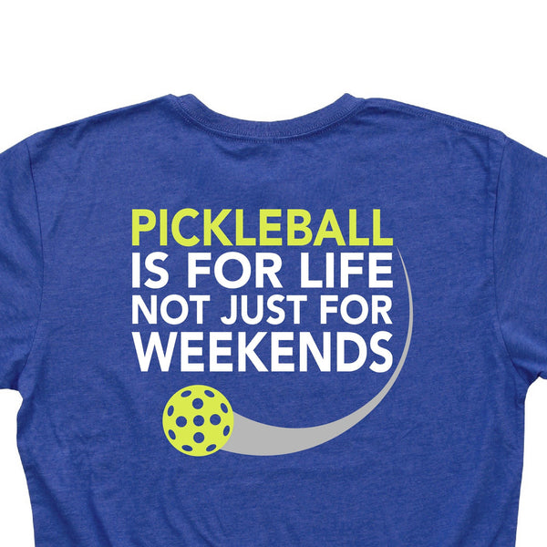 Pickleball is for Life not just for Weekends Men's T-Shirt - Vintage Casual Cotton Blend