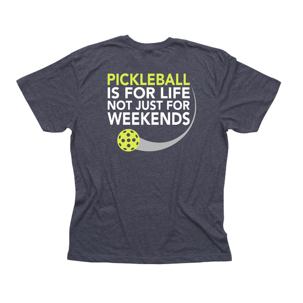 Pickleball is for Life not just for Weekends Men's T-Shirt - Vintage Casual Cotton Blend