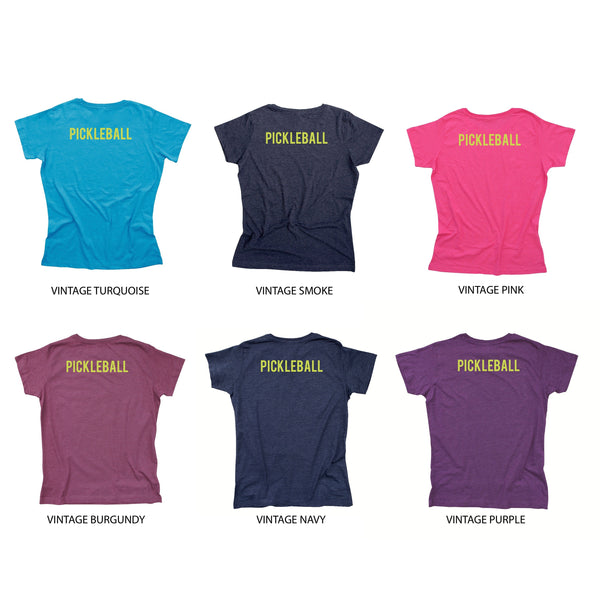 Oklahoma Pickleball Ladies T-Shirt - Vintage Casual Cotton Blend