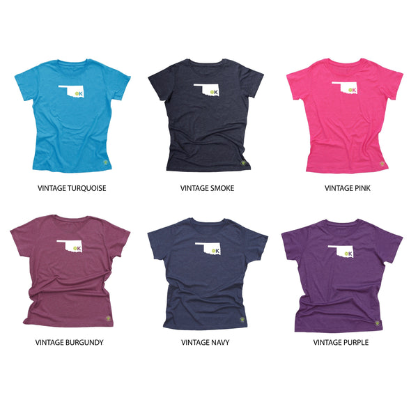 Oklahoma Pickleball Ladies T-Shirt - Vintage Casual Cotton Blend