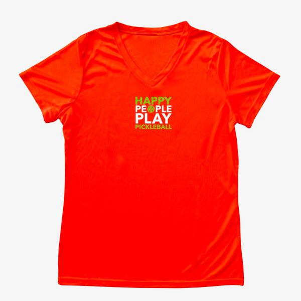 Happy People Play Pickleball Ladies T-Shirt - Performance Dri-Fit