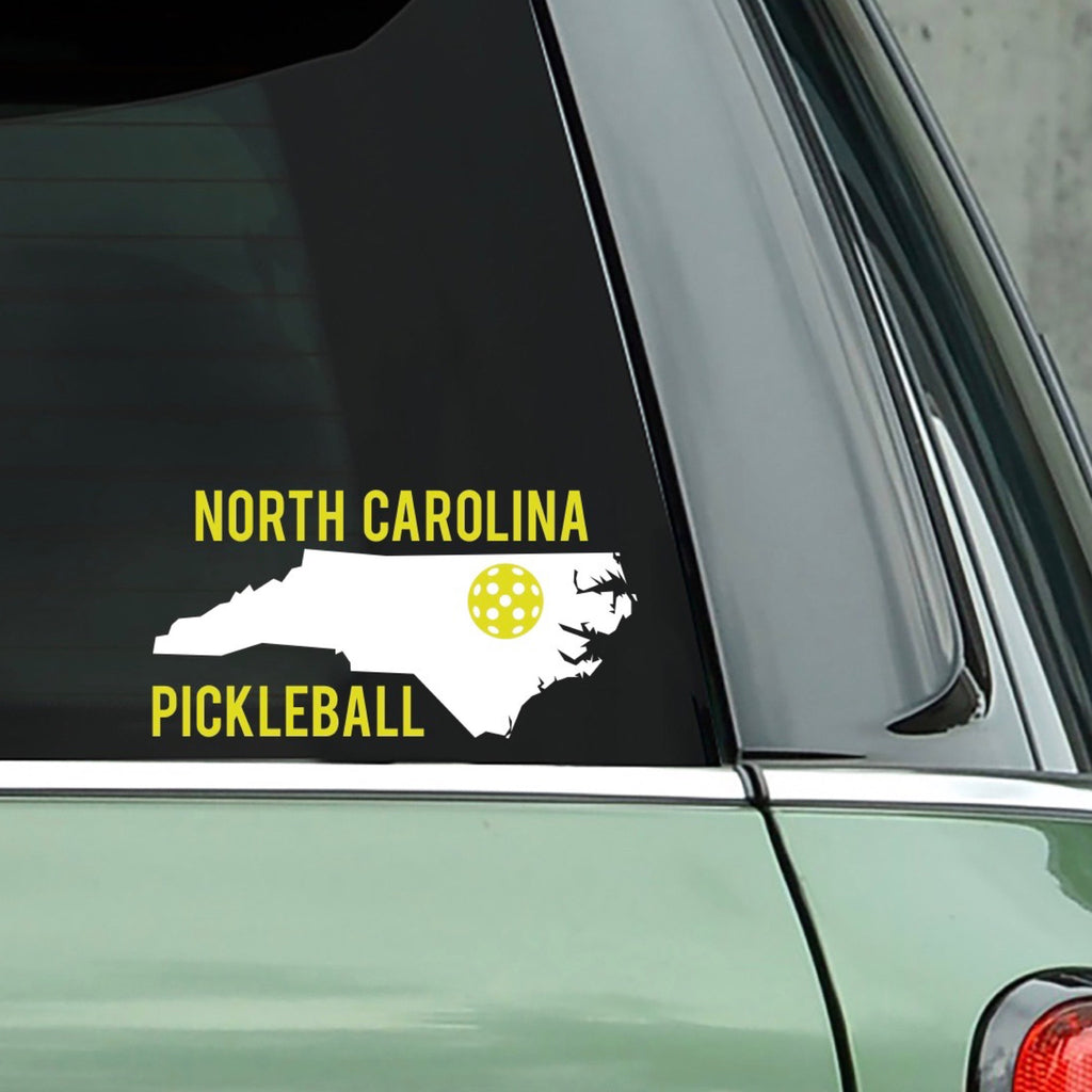 North Carolina Pickleball Decal - Bumper Sticker