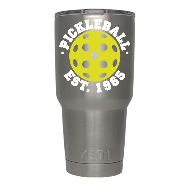 Pickleball Est. 1965 Decal for your Yeti/Camelbak Water Bottle - Water Bottle Pickleball Decal