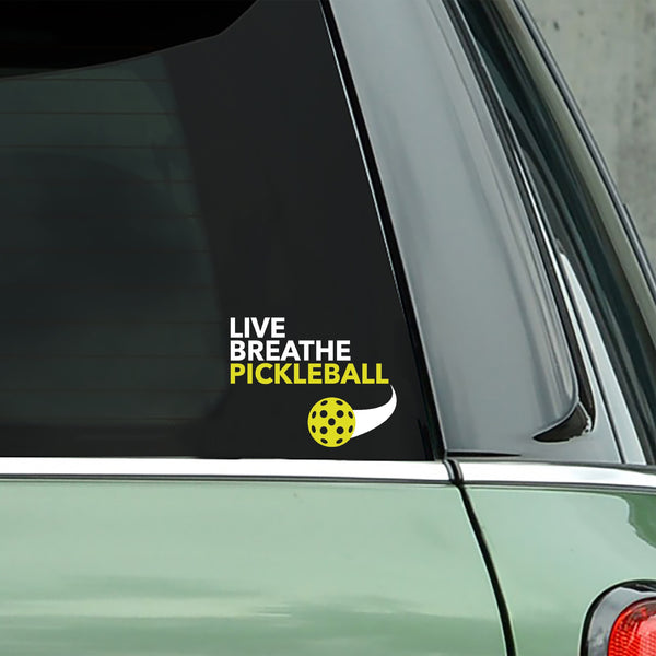 Live Breathe Pickleball Decal - Bumper Sticker
