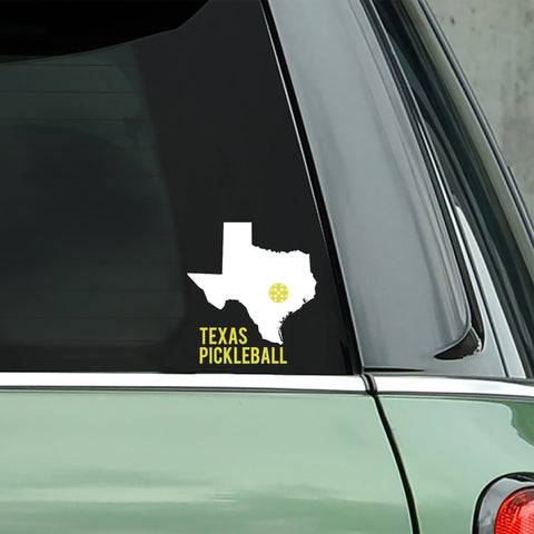 Texas Pickleball Decal - Bumper Sticker