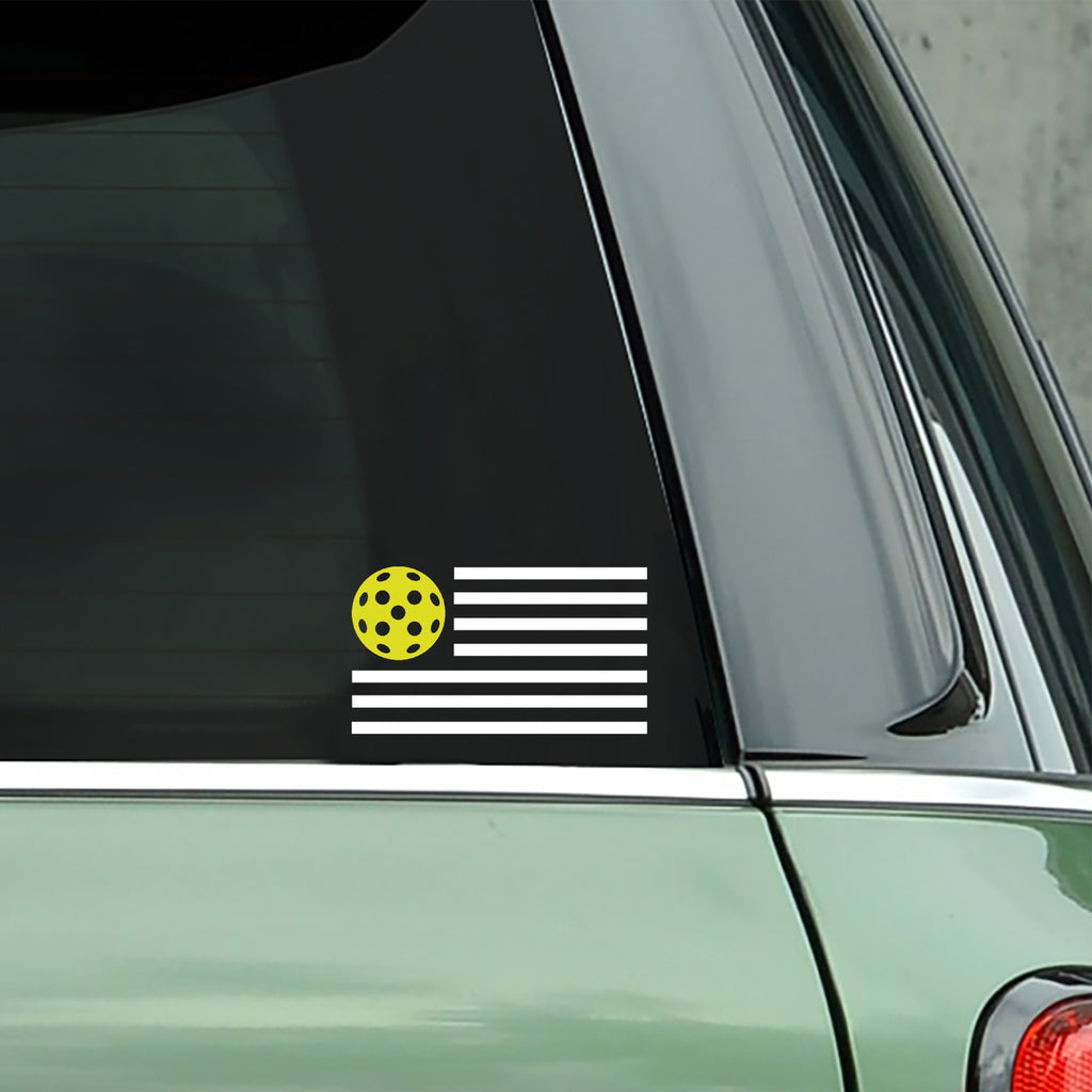 American Flag Pickleball Decal - Bumper Sticker – Pickleball Xtra
