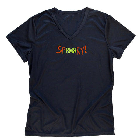 Spooky! Pickleball Halloween Ladies T-Shirt - Performance Dri-Fit