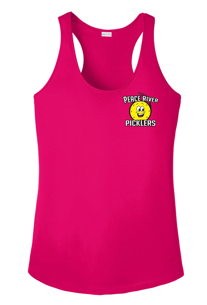 Peace River Picklers Pickleball Ladies Performance Racerback Shirt - Design 3